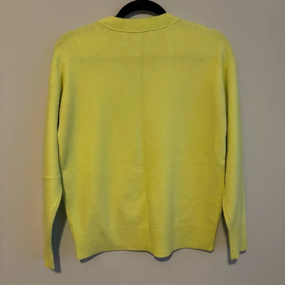 LOFT V-Neck Sweater in Vibrant Yellow